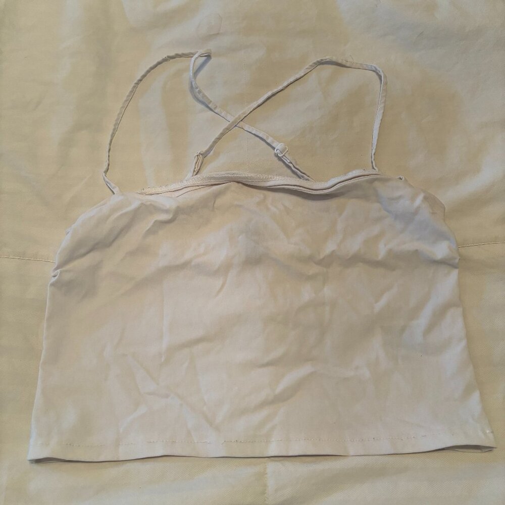White H&M Cross Back Tank